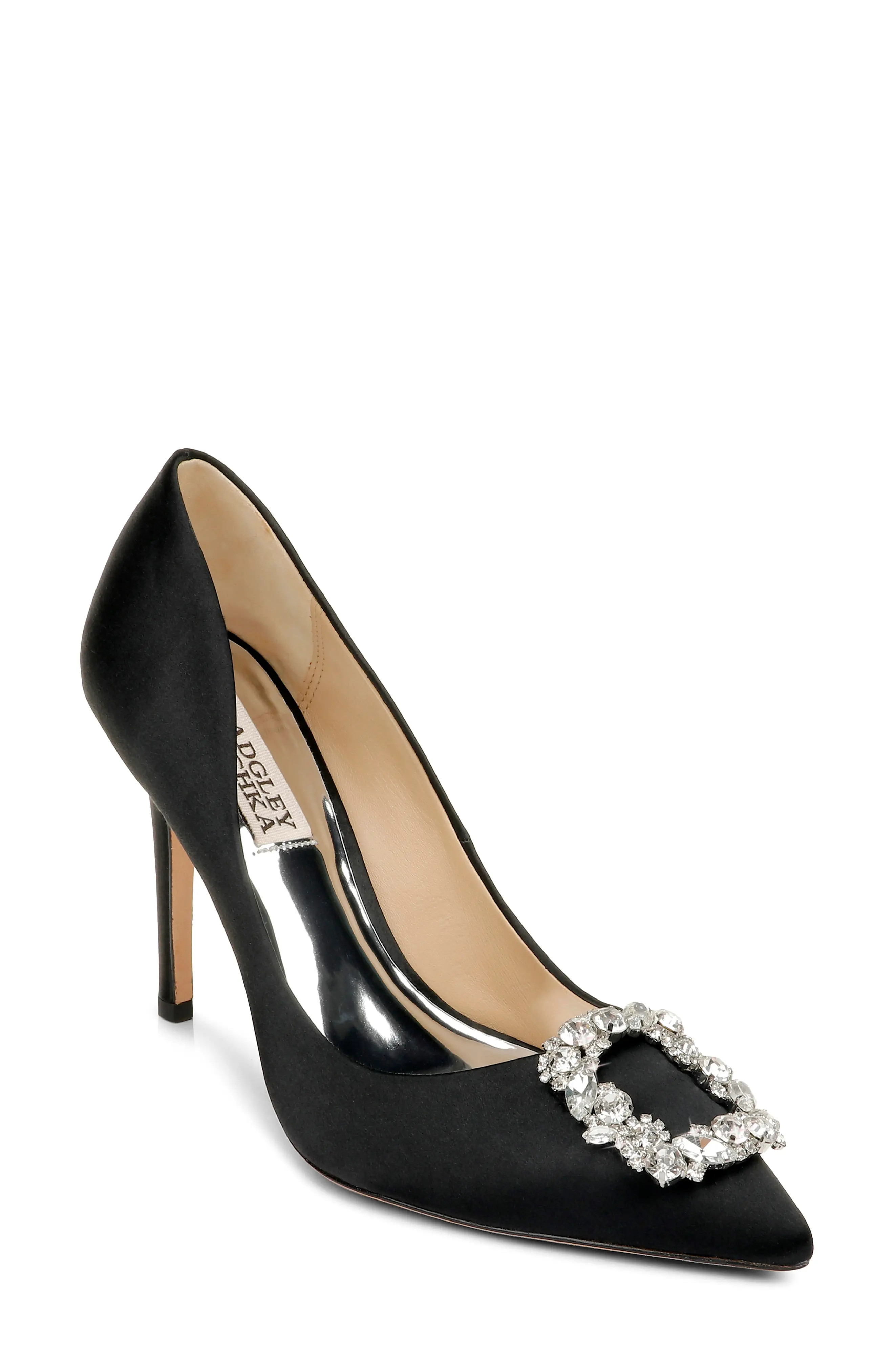 Women's Badgley Mischka Cher Crystal Embellished Pump, Size 8 M - Black | Nordstrom