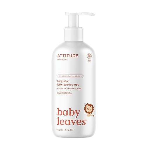 ATTITUDE Baby Lotion, EWG Verified Moisturizer, Dermatologically Tested Moisturizing Cream, Vegan and Cruelty-Free, Pear Nectar, 16 Fl Oz | Amazon (US)