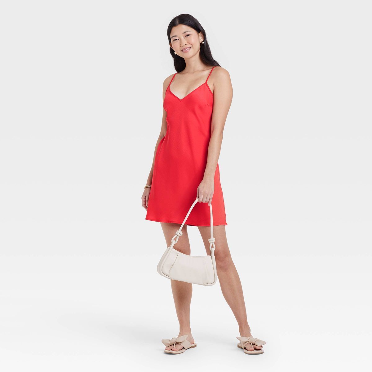 Women's Mini Slip Dress - A New Day™ Red XS | Target