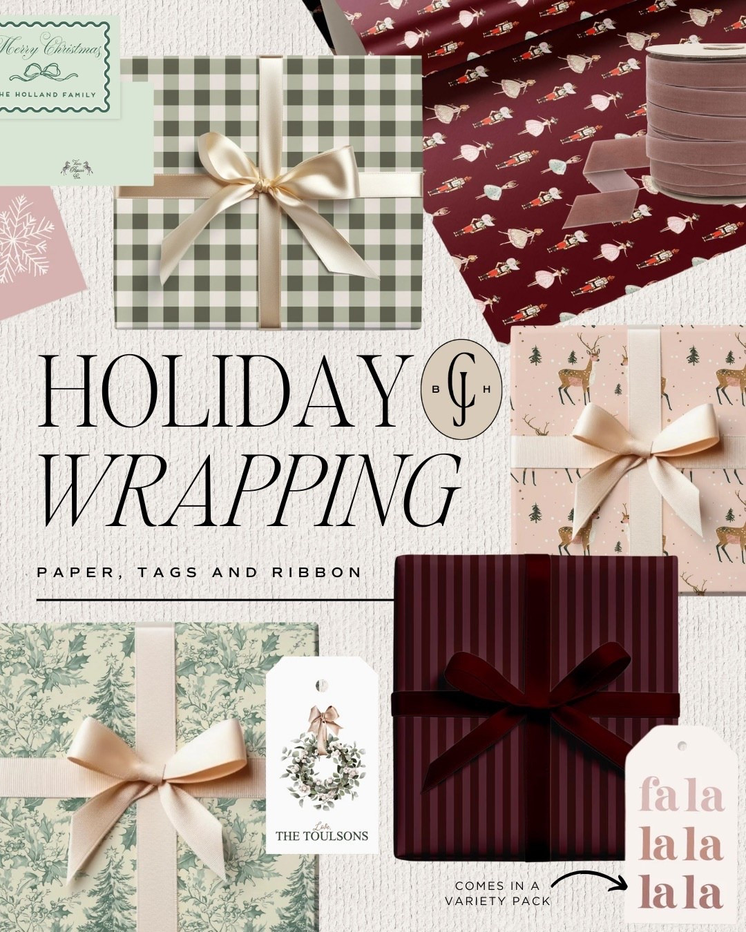 I love this take on red and green holiday wrapping. 

#LTKHoliday