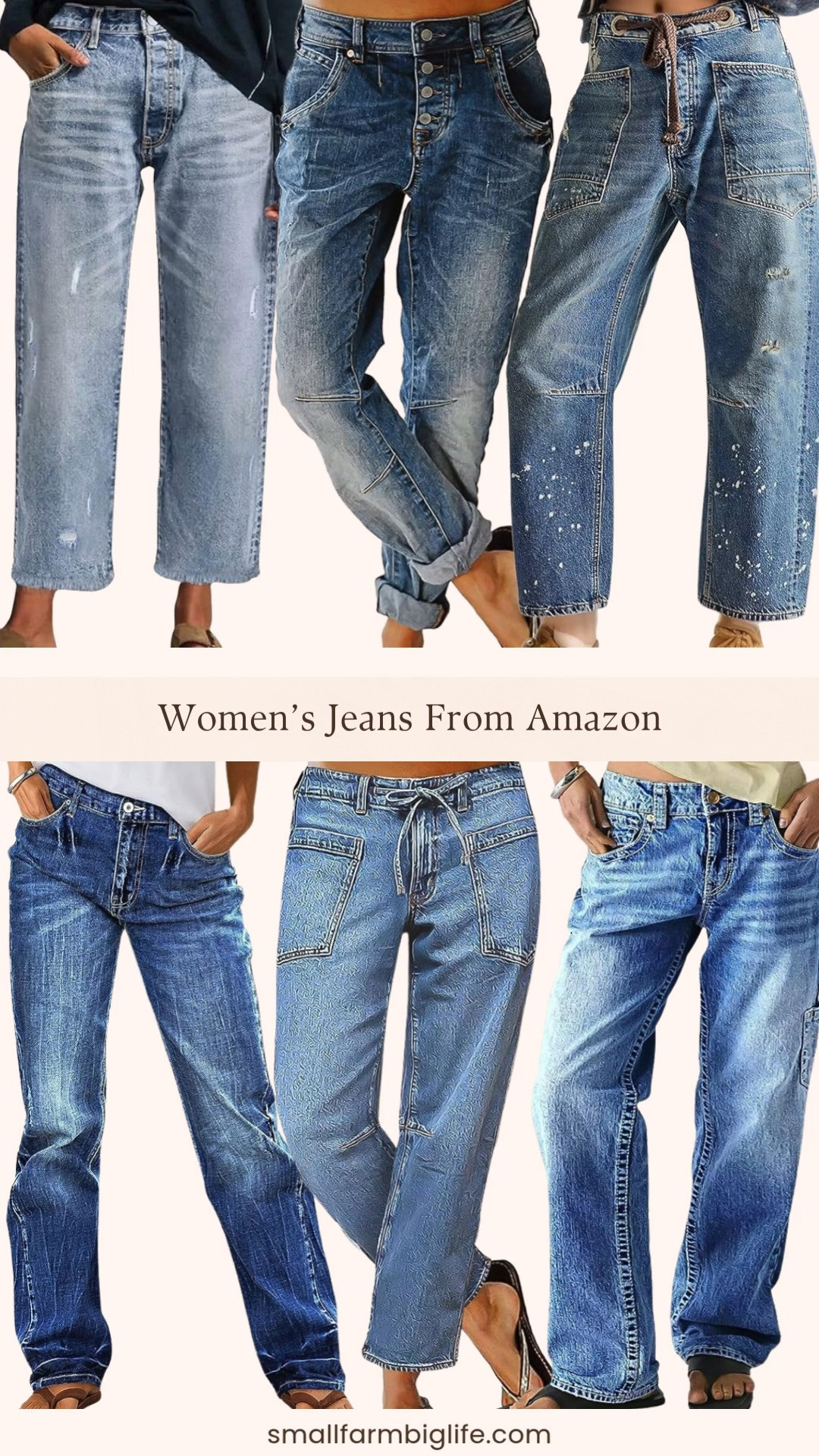 More Amazon denim finds because there are so many good styles right now! From classic mid rise straight leg jeans and relaxed boyfriend styles to distressed raw hem ankle jeans and a fun pull-on barrel jean with a drawstring waist, these are comfortable, flattering, and so easy to style. Great everyday denim at prices you will love. Linking everything here! 

 #LTKgrwm #LTKootd #LTKOver40