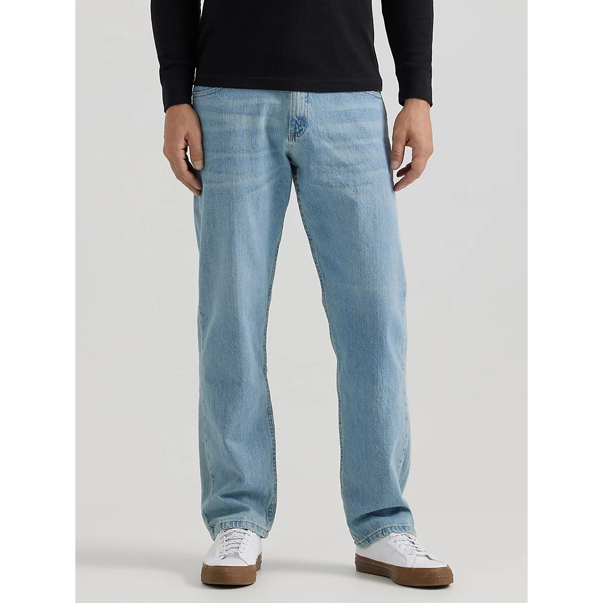 Wrangler® Five Star Premium Denim Comfort Stretch Relaxed Fit Jean in Vintage Blue | Wrangler