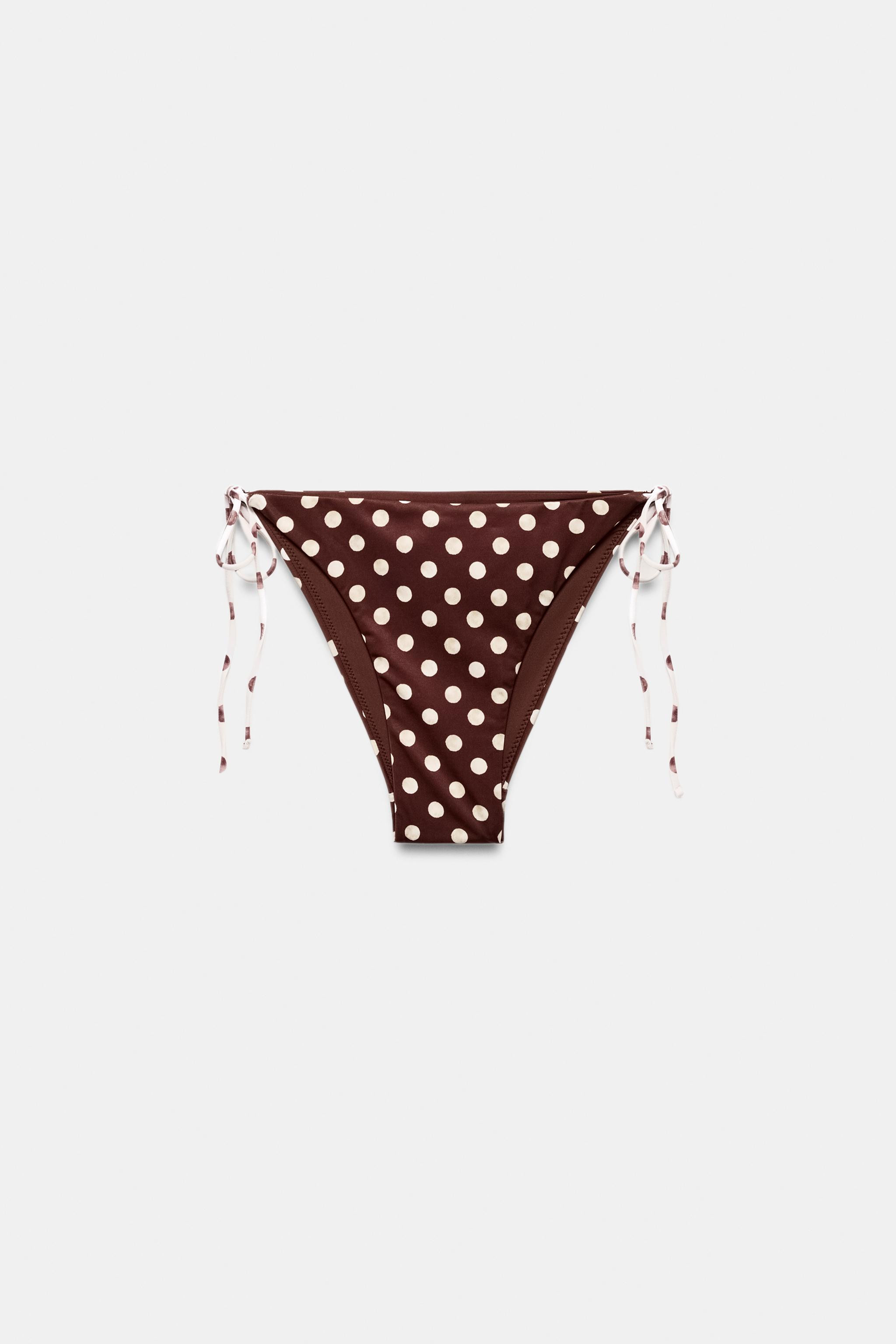 POLKA DOT PRINT BIKINI BOTTOMS | Zara UK