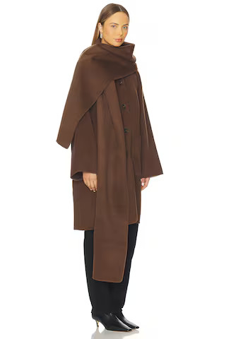 L'Academie by Marianna Melba Wool Coat in Mocha from Revolve.com | Revolve Clothing (Global)