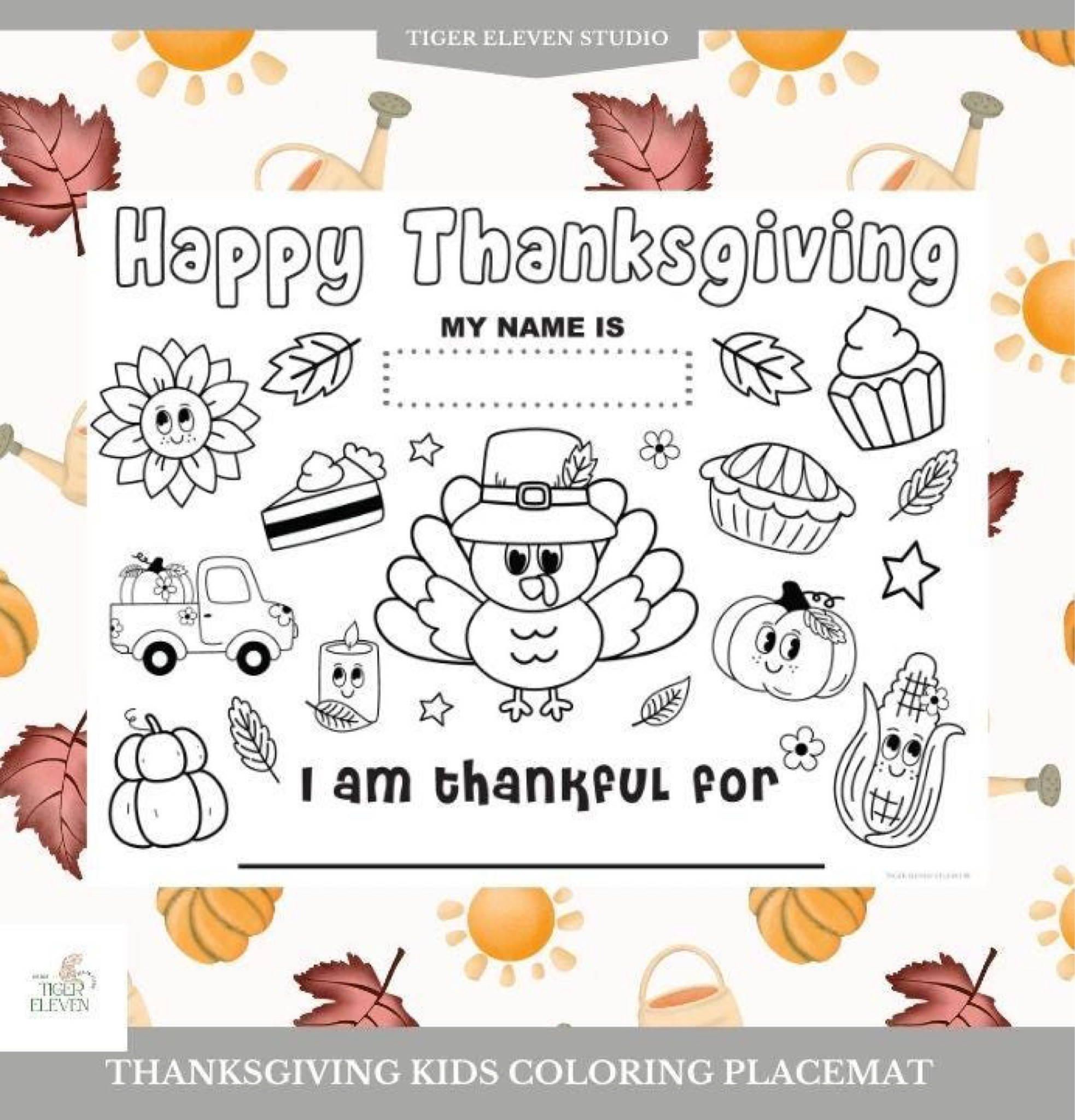 Thanksgiving Coloring Placemat - Printable Thanksgiving Kids Activity, Thanksgiving Coloring Page, Kids Table Setting, Classroom Activity

#LTKCyberWeek #LTKHoliday #LTKSeasonal