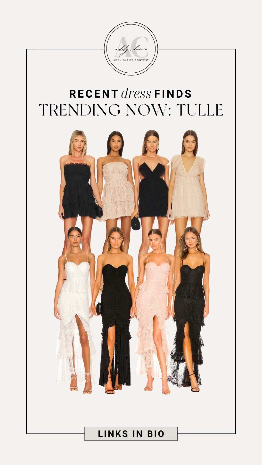 Trending Now: Tulle👀✨
Fashion trends/ style tips/ formal dress/ college formal dress/ black mini dress/ midi dress/ Cocktail dress/ tulle dress/ mini dress/ champagne dress/ women’s dresses/ affordable dresses

#LTKstyletip #LTKwedding #LTKSeasonal