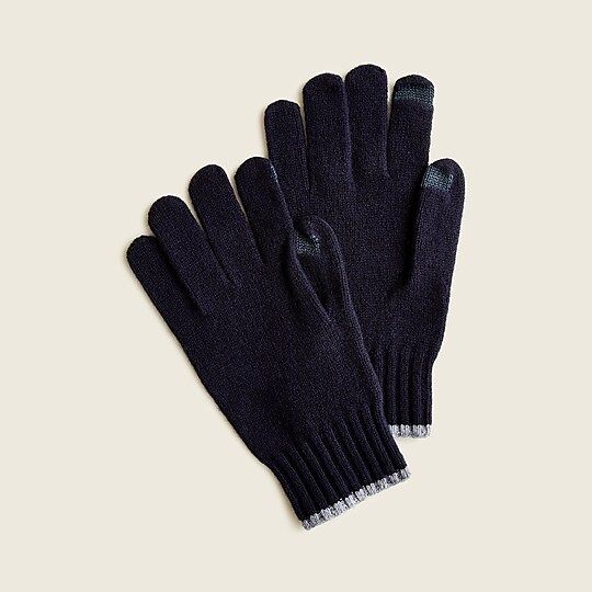 Tipped lambswool gloves | J.Crew US