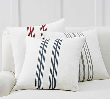 Culver Grainsack Striped Reversible Pillow Covers | Pottery Barn (US)