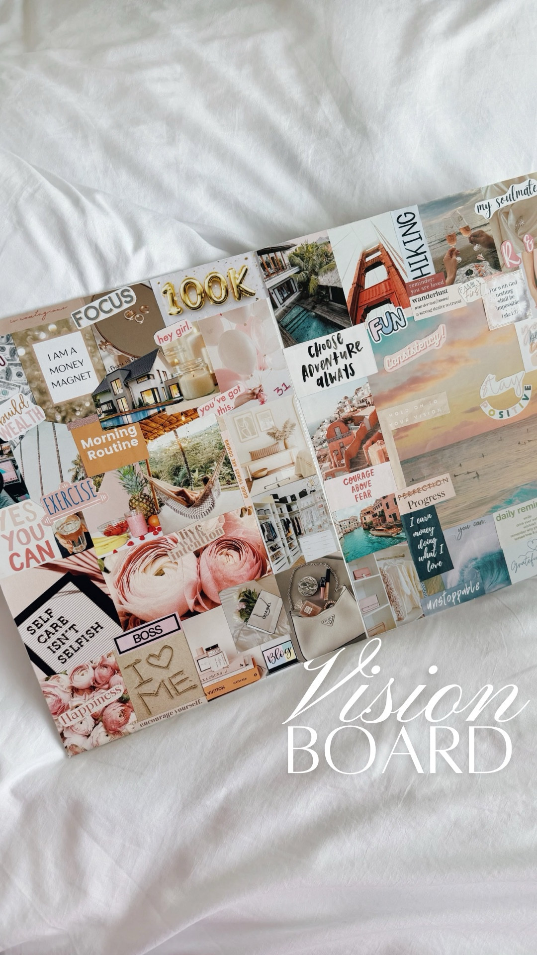 Vision Board: What You Need To Create Your 2026 Manifestations Board

Vision Board Party🪩🎀

My must-haves supplies.
✨Premade Images Books (easier to cut, if you don’t have magazines or a printer)
✨Glue Stick (preferred, not messy)
✨Washi tape
✨Markers and Gel Pens
✨Scissors
✨Stickers
✨Magazines (DIY)*

#LTKdayinmylife #LTKstorytime #LTKSeasonal