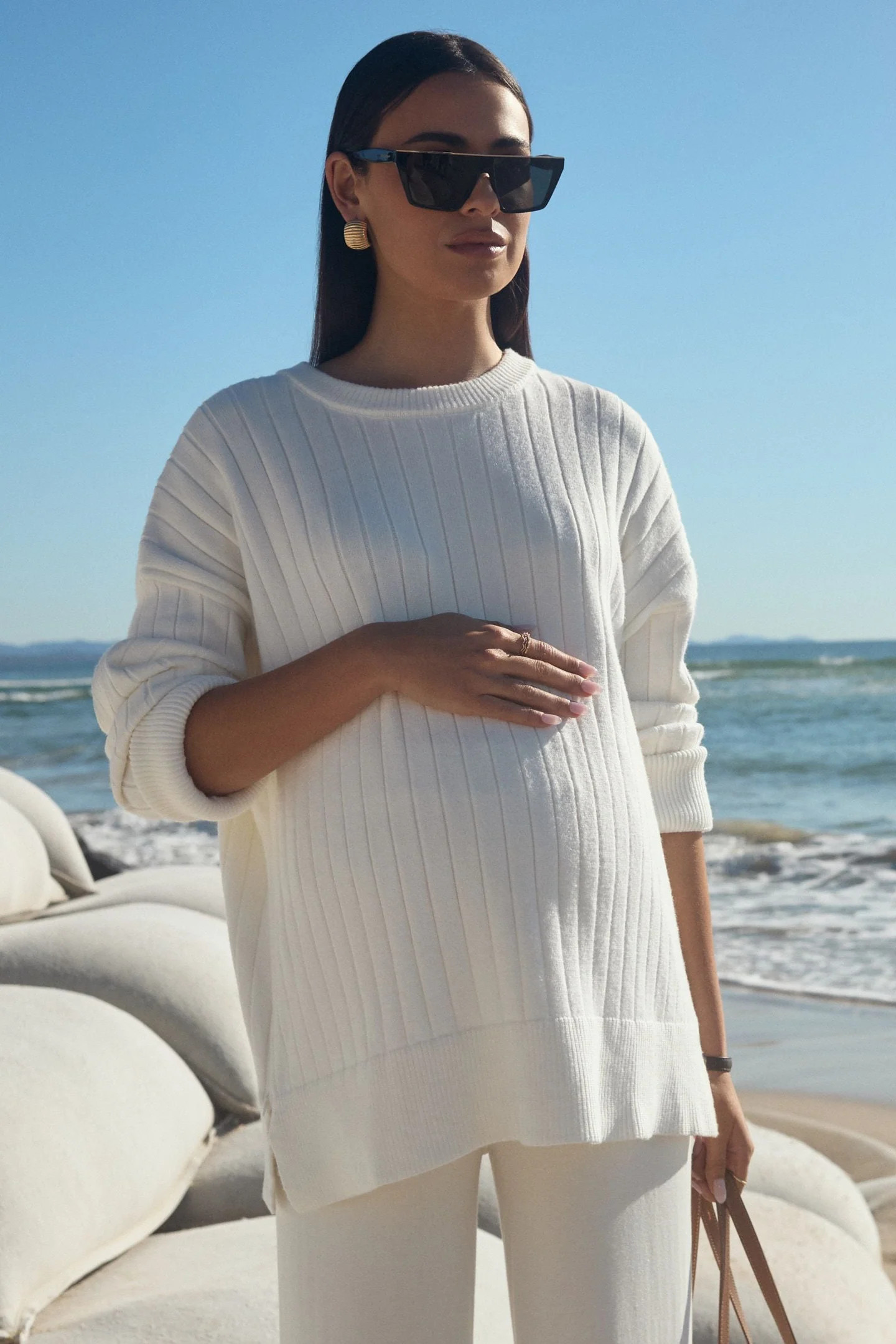 Rowe Knit Jumper (Ivory) | Legoe Heritage Maternity APAC