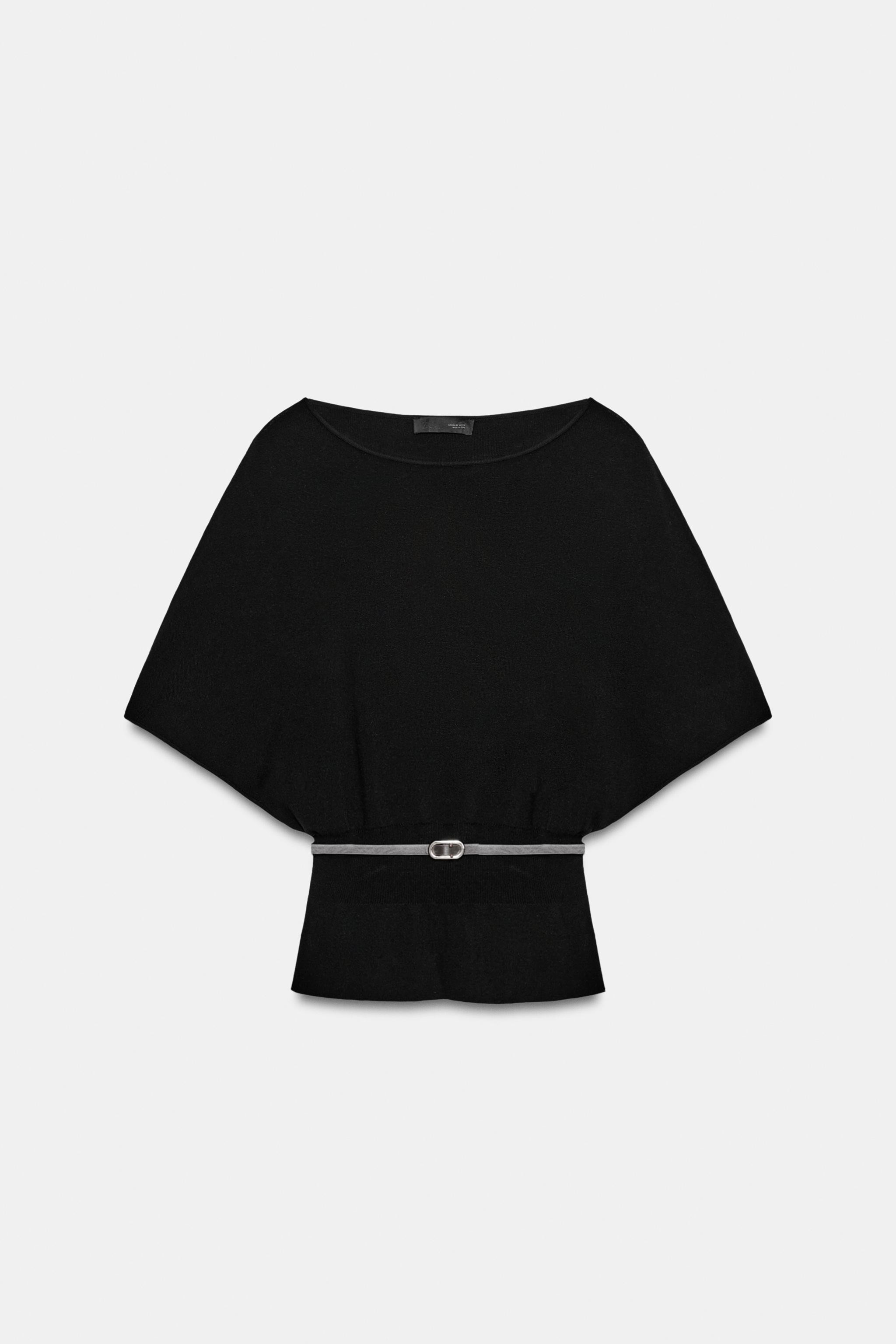 KNIT JUMPER WITH BELT | Zara UK