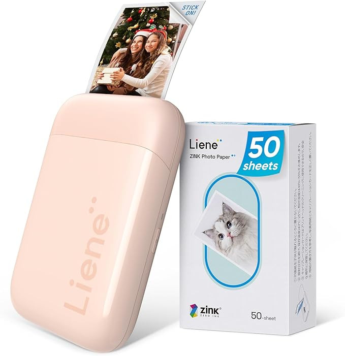 Liene Photo Printer, 2x3 Mini Instant Portable Color Mono Picture Printer w/ 50 Zink Adhesive Pap... | Amazon (US)