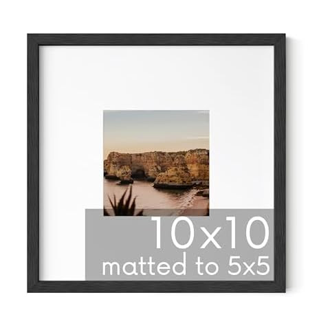 artisane, 20x20”, Picture Frame, Gallery Frame, Black Picture Frame, Oversized Mat (4x4”, 5x7... | Amazon (US)