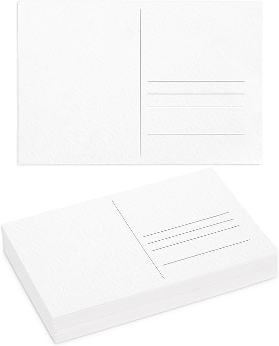 50 Pieces Watercolor Postcards, 100% Cotton 140lb/300gsm Blank Postcards 4x6 Inch Watercolor Pape... | Amazon (US)