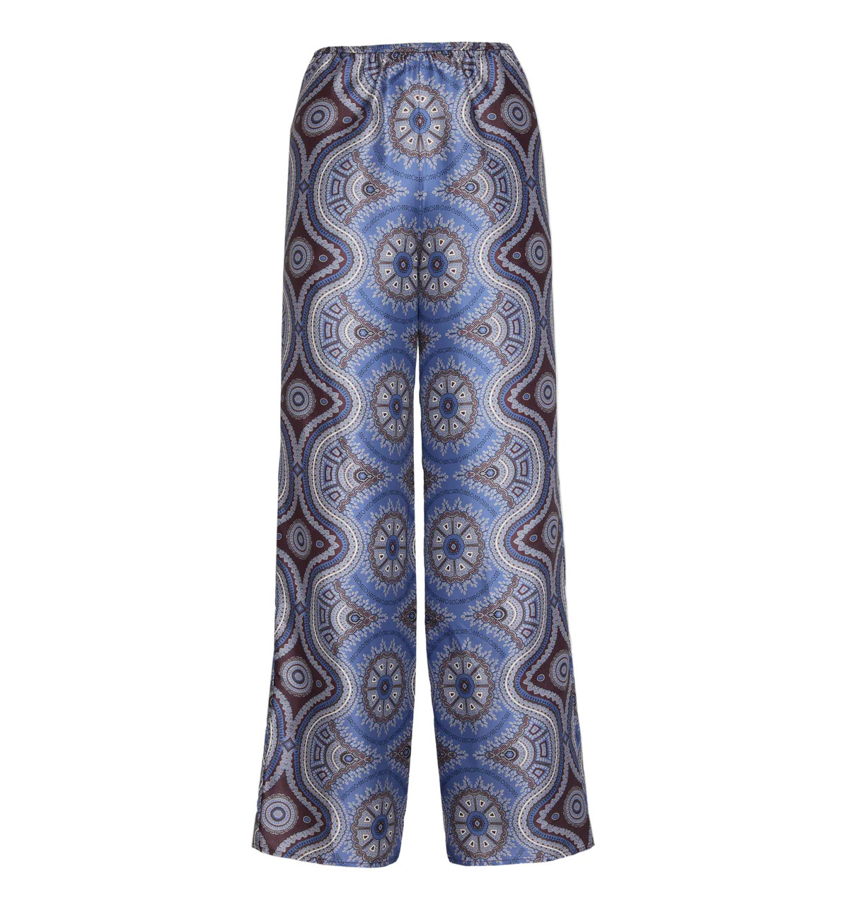 The Taylor Pant in Brown Cobalt Medallion | Over The Moon