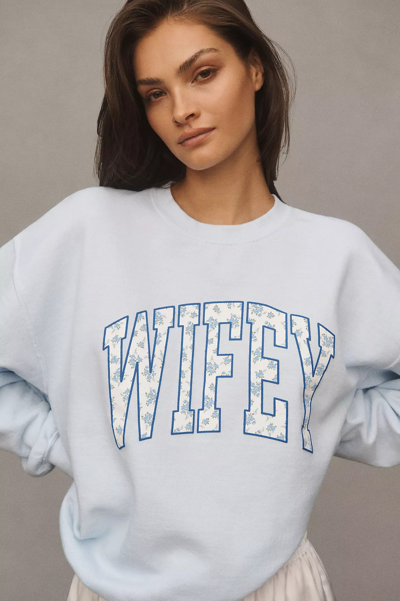 By Anthropologie Weddings Wifey Crew- Neck Sweatshirt | Anthropologie (US)