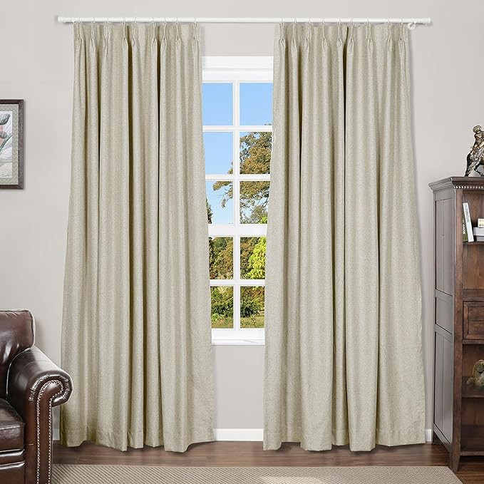 TWOPAGES Pinch Pleat Blackout Curtain for Bedroom, Thermal Insulated Privacy Thick Window Drape, ... | Amazon (US)