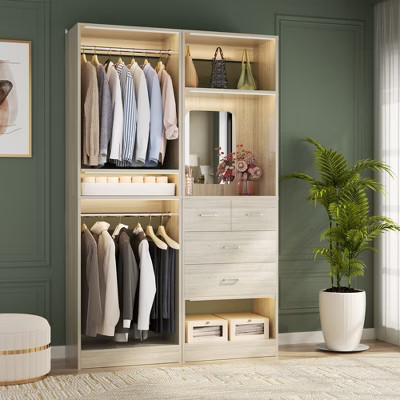 Aheaplus Closet System with Drawers and Mirror | Target