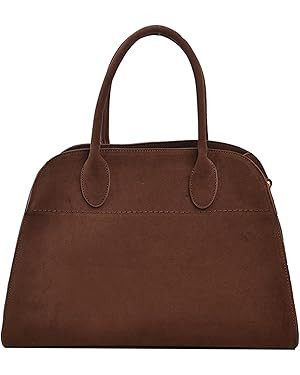 Suede Tote Bag for Women, Women's Suede Purse Vintage Top Handle Bag, Fashion Retro Shoulder Satc... | Amazon (US)