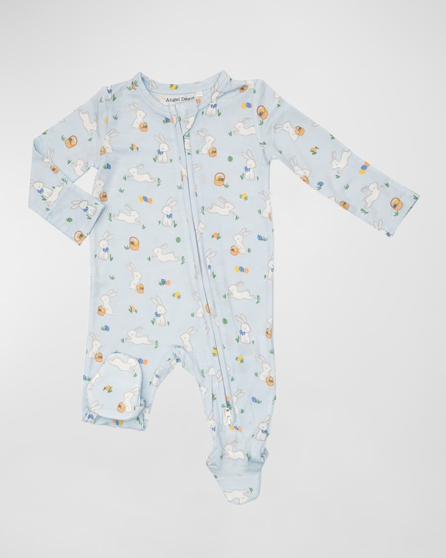 Angel Dear Boy's Original Blue Bunnies Art Footie, Size Newborn-9M | Neiman Marcus