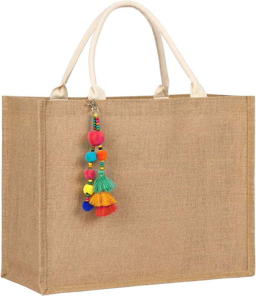 Trifabricy Large Beach Bag for Women, Woven Straw Beach Tote Bag Waterproof, Handmade Weaving Swi... | Amazon (US)