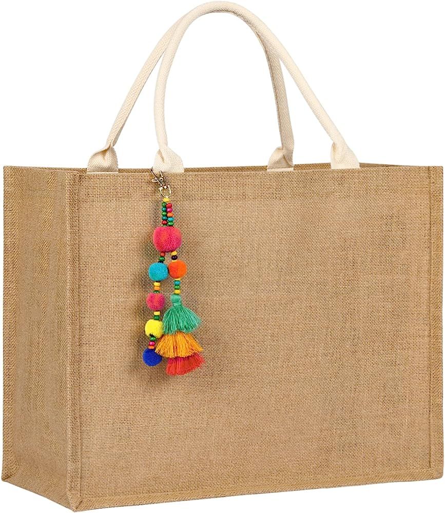Trifabricy Large Beach Bag for Women, Woven Straw Beach Tote Bag Waterproof, Handmade Weaving Swi... | Amazon (US)