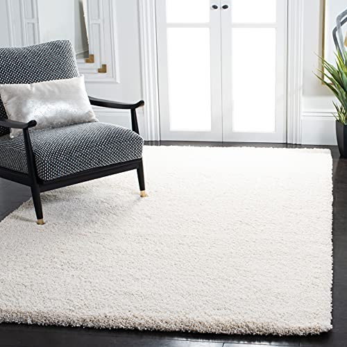 SAFAVIEH Milan Shag Collection SG180 Solid Non-Shedding Living Room Bedroom Dining Room Entryway Plu | Amazon (US)