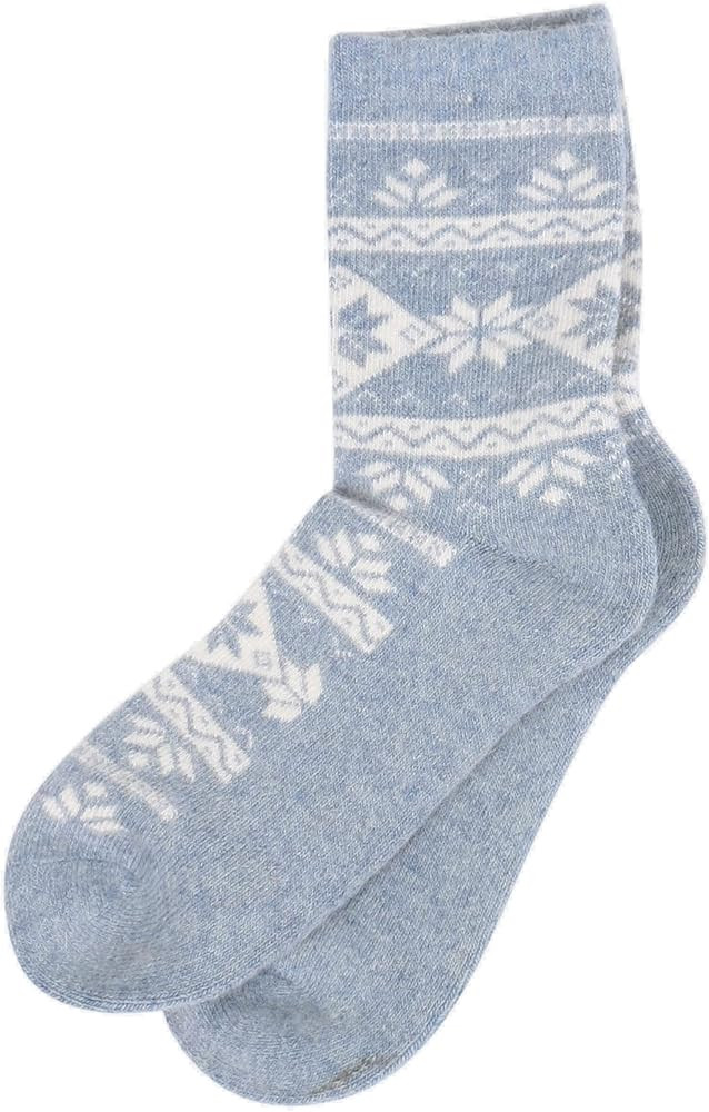 ICEWEAR Loðmundur Norwegian Pattern Angora Wool Socks | Warm, Thick & Cozy Unisex | Amazon (US)