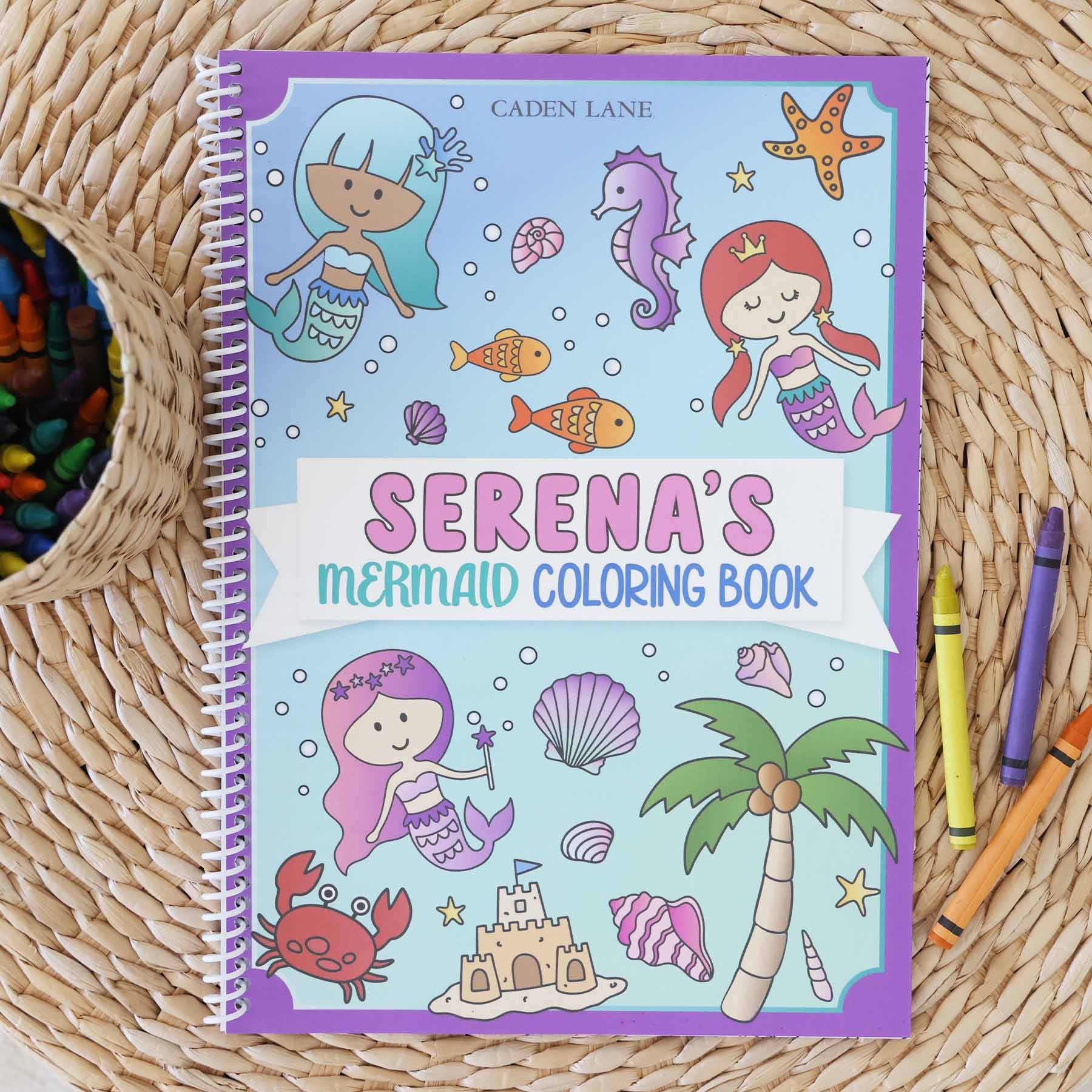 Personalized Coloring Book | Mermaid Magic | Caden Lane