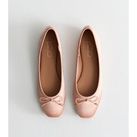 Women's Pink Satin Ballet Flats Vegan New Look | New Look (UK)