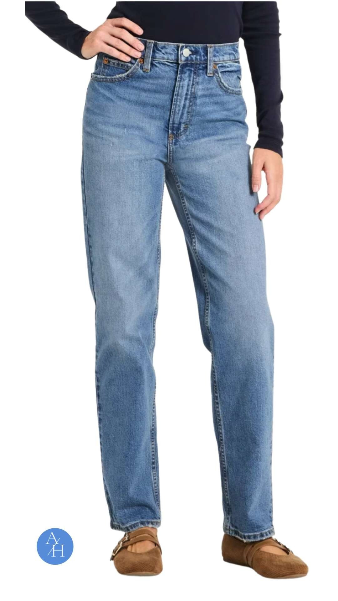 A best-selling high-rise vintage straight jean in comfortable cotton-blend denim with a hint of stretch for everyday wear. Designed with a regular fit, full-length straight leg, and classic five-pocket styling, it offers structure without feeling rigid. Clean, elevated, and endlessly versatile—this is the wear-on-repeat denim that makes getting dressed effortless. 

 #LTKootd #LTKActive #LTKBeauty