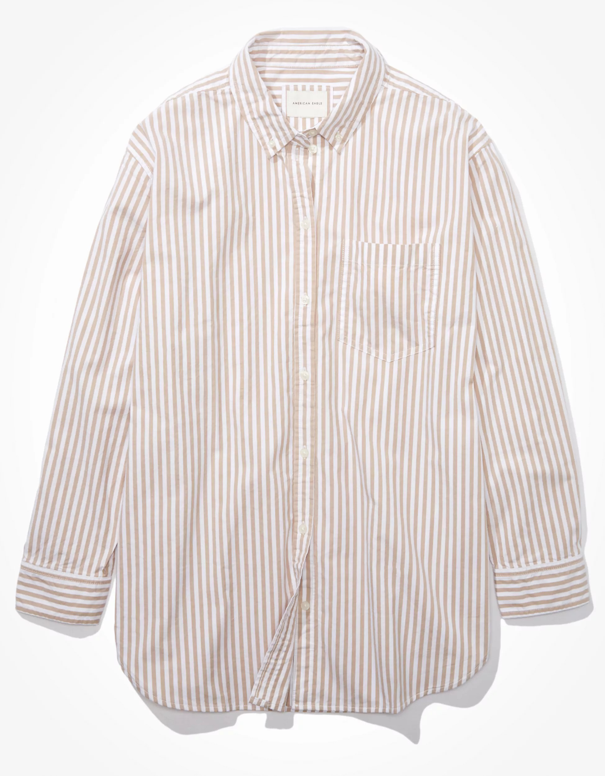 AE Oversized Oxford Button-Up Shirt | American Eagle Outfitters (US & CA)