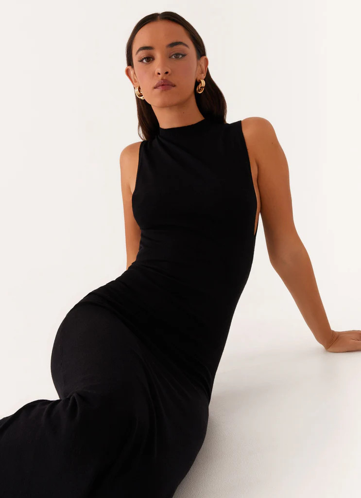 Prove It Knit Maxi Dress - Black | Peppermayo (Global)