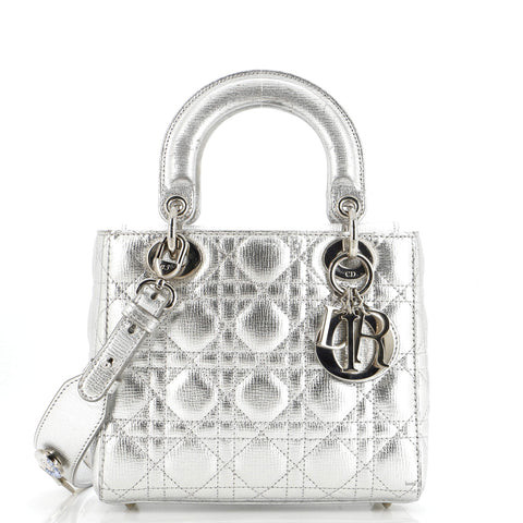 My ABCDior Lady Dior Bag Metallic Cannage Quilt Leather | Rebag