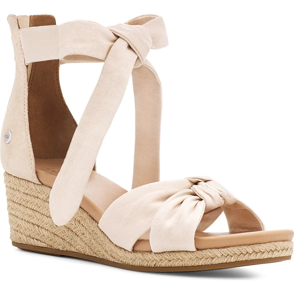 UGG® Yarrow Espadrille Wedge Sandal in Natural Canvas at Nordstrom Rack, Size 10 | Nordstrom Rack
