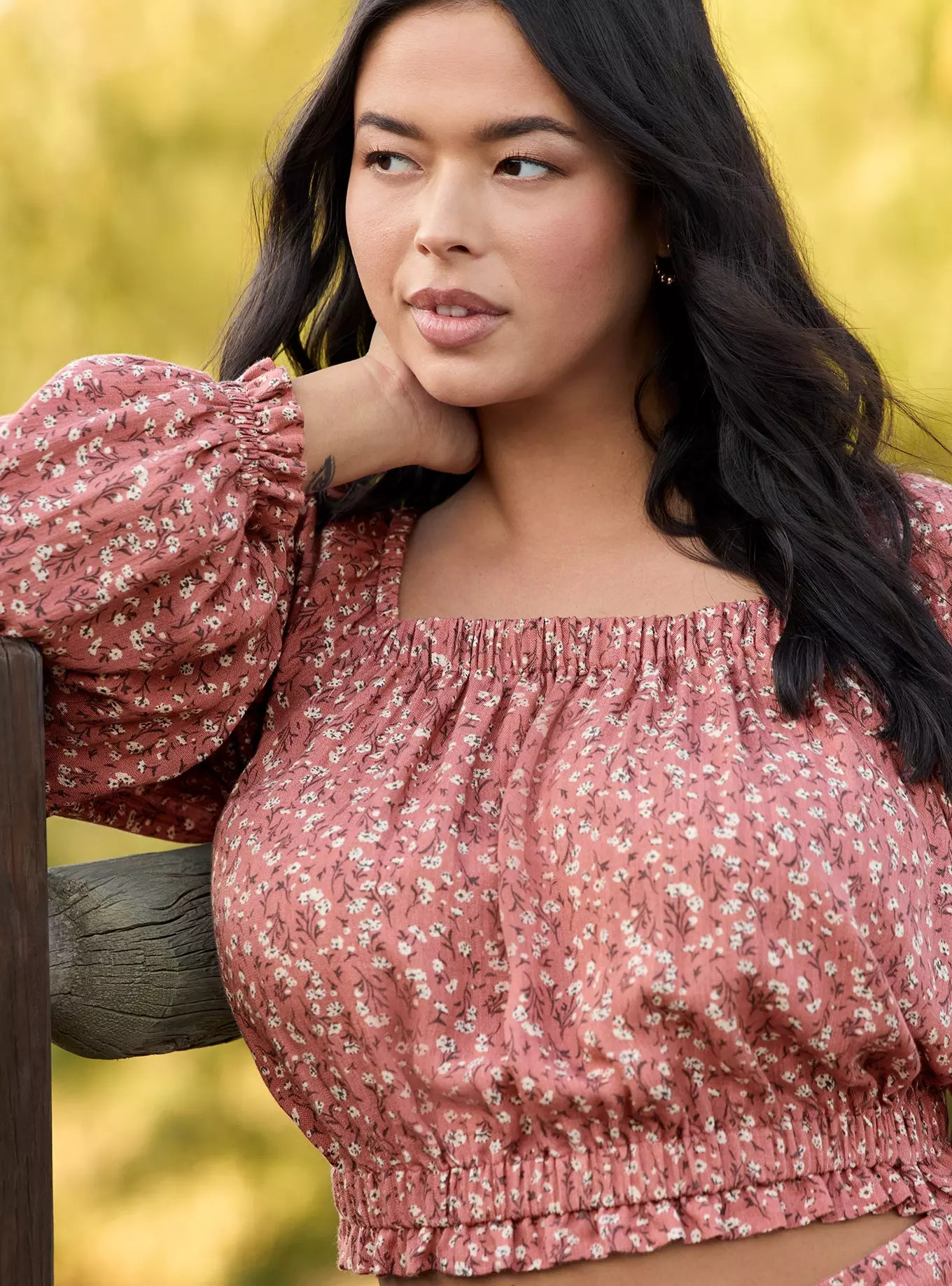 Festi Blouson Sleeve Crop Top | Torrid (US & Canada)