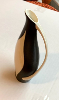 Vintage Rare MCM Alka Bavaria Porcelain Black & White Domino Pitcher Vase | eBay US