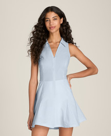 Collared Tech Seersucker Dress | Wilson Sporting Goods