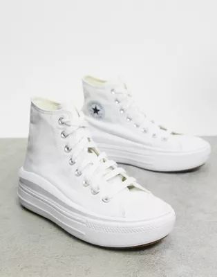 Converse Chuck Taylor All Star Move Hi sneakers in white | ASOS (Global)