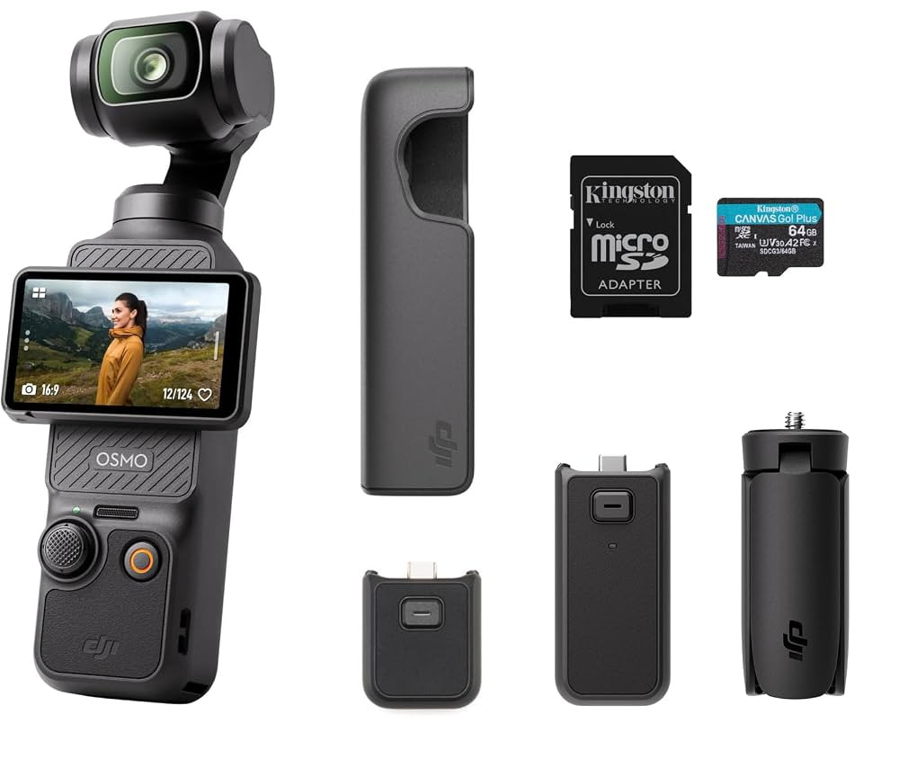 DJI Osmo Pocket 3 Capture More Combo, Vlogging Camera with 1'' CMOS & 4K/120fps Video, 3-Axis Sta... | Amazon (US)