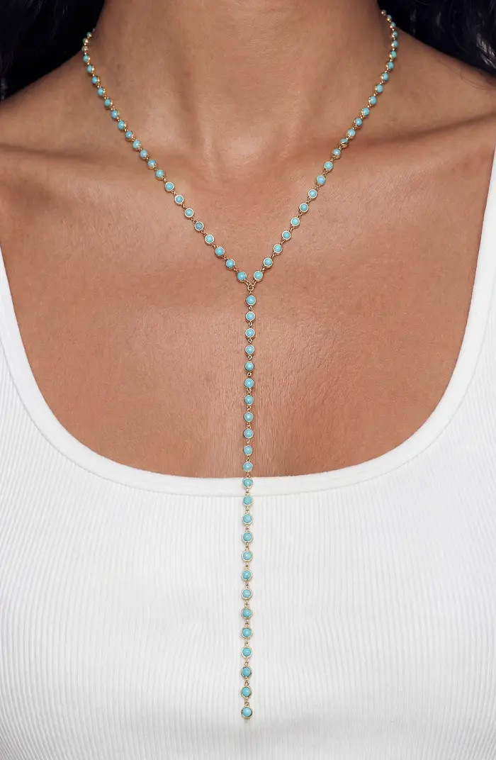 Dainty Semiprecious Stone Y Necklace | Nordstrom