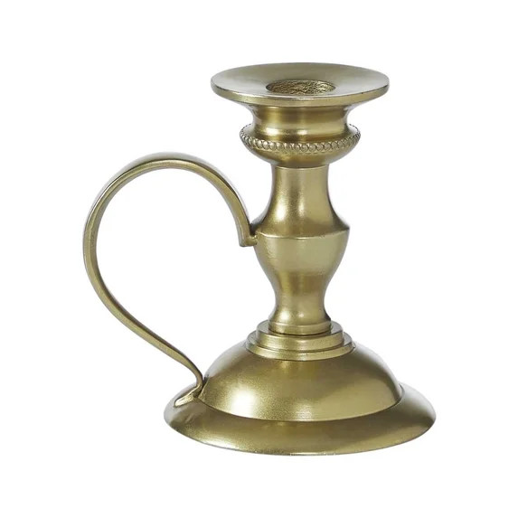 My Texas House Gold Metal Taper Candle Holder with Handle, 4.5" | Walmart (US)