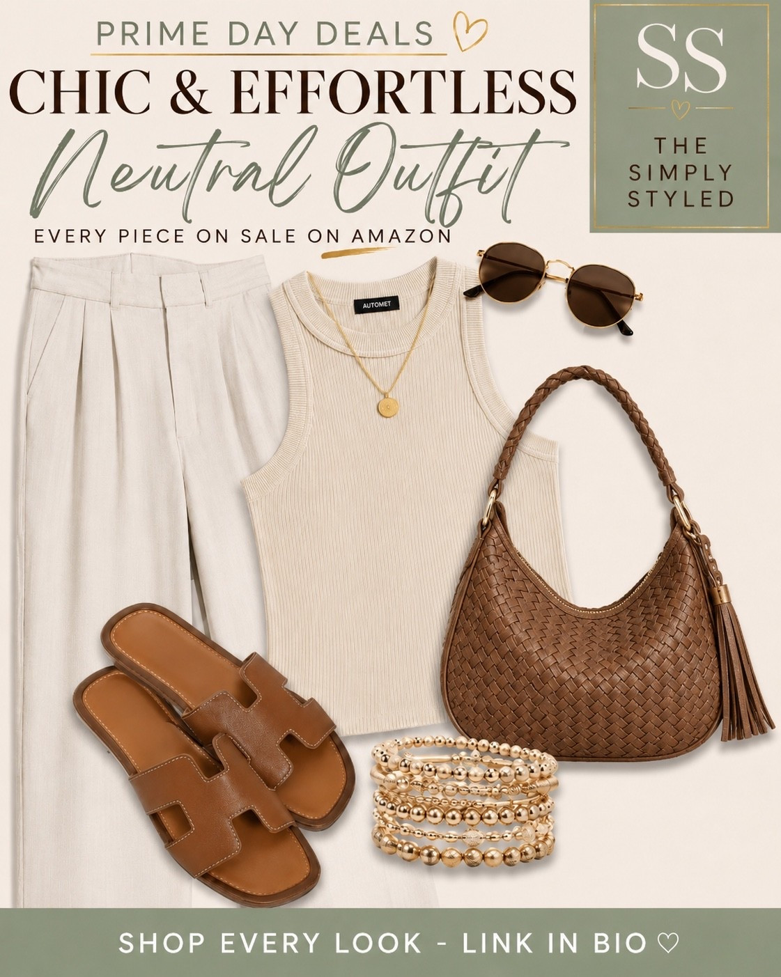 PRIME DAY DEALS!! 

Your neutral staples just got an elevated update 🤍 This effortless outfit mixes timeless basics with rich chocolate brown accessories for a look that feels polished, expensive, and easy to recreate. Every piece is on Prime Day sale—shop the full look through the link in bio before your favorites sell out. ✨

#LTKootd #LTKSaleAlert