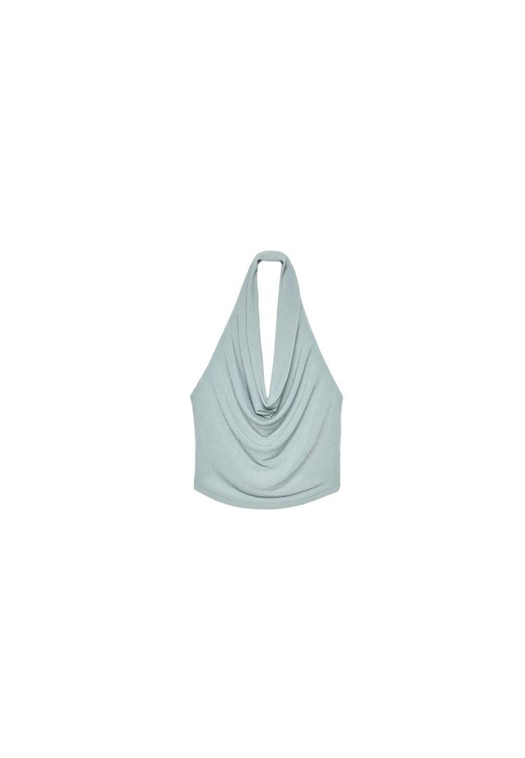 Neckholder-Top mit Glitzer | Stradivarius DE