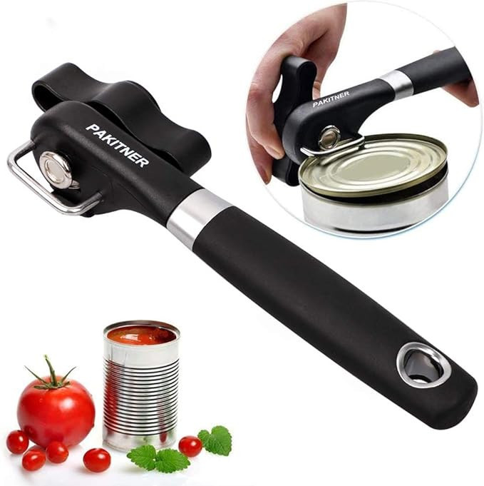 PAKITNER- Safe Cut Can Opener for Kitchen & Restaurant - handheld, Manual, Ergonomic Smooth Edge,... | Amazon (US)