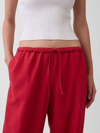 Linen-Blend Easy Wide-Leg Pants | Gap (US)