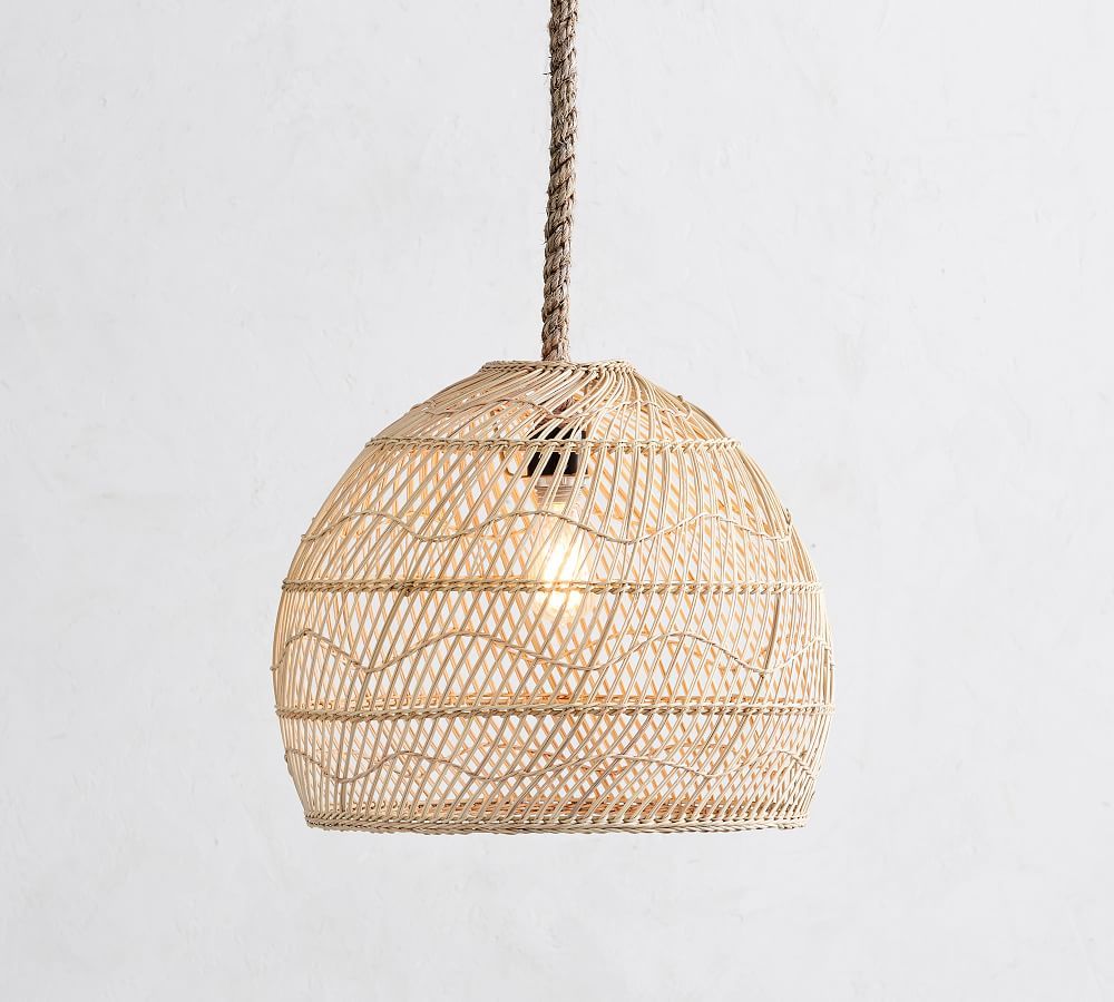 Flora Rattan Pendant | Pottery Barn (US)