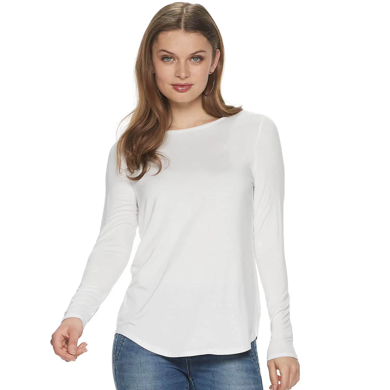 Women's Apt. 9® Essential Long Sleeve Crewneck Tee | Kohl's
