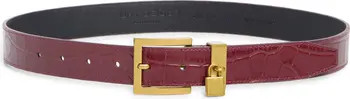 Kurt Geiger London Croc Embossed Leather Belt | Nordstromrack | Nordstrom Rack