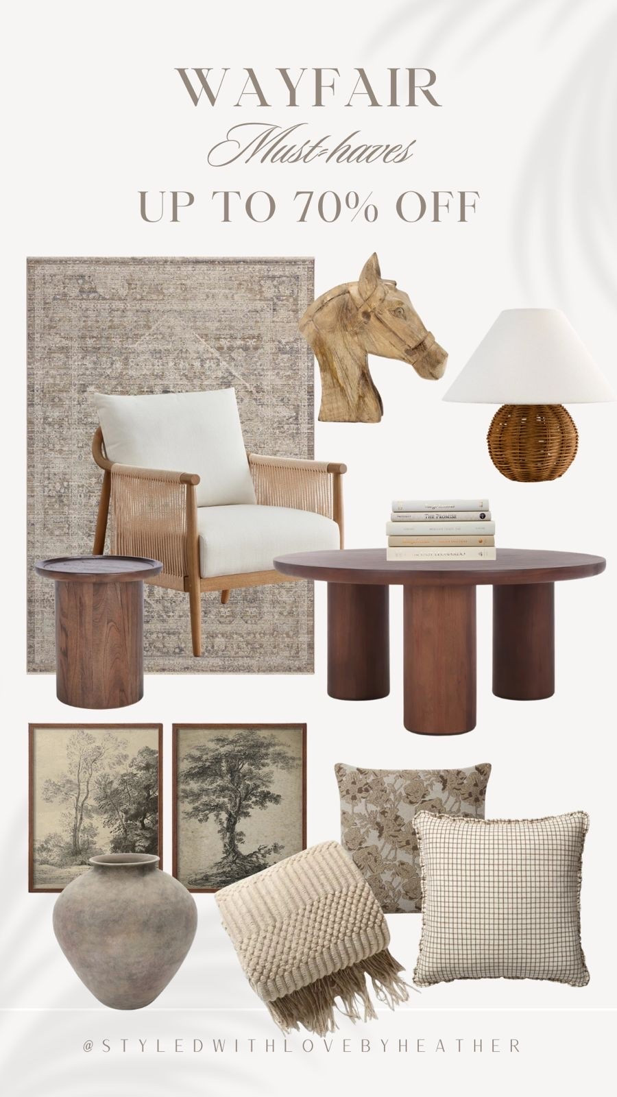 These Wayfair finds are giving luxury coastal, warm neutral, and cozy designer-home vibes all in one 🤎 From patio pieces to statement decor and everyday essentials… everything is currently up to 70% off and SO good right now. 

 #LTKeurope #LTKsummer #LTKhome